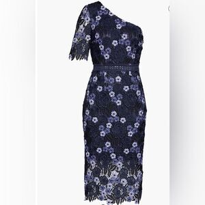 Lenka One-Shoulder Crochet Lace Cocktail Dress